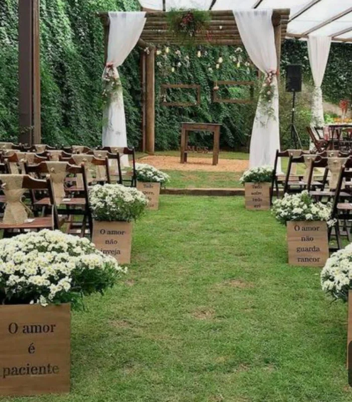 decoração floral para mini wedding