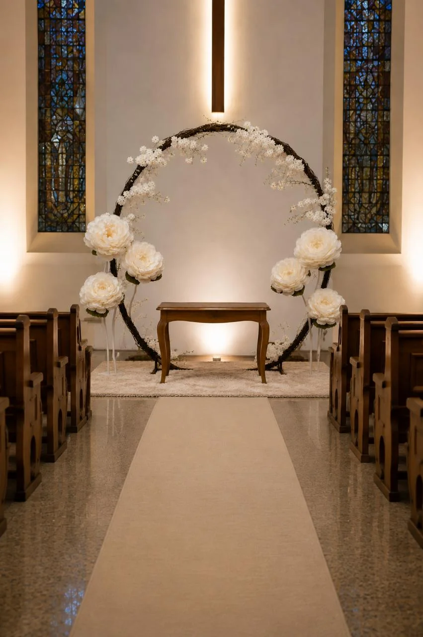 decoração de cerimônia para mini wedding