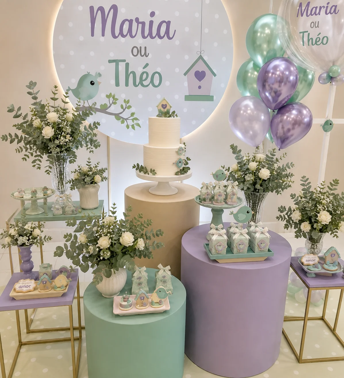 pegue e monte para cha de bebe